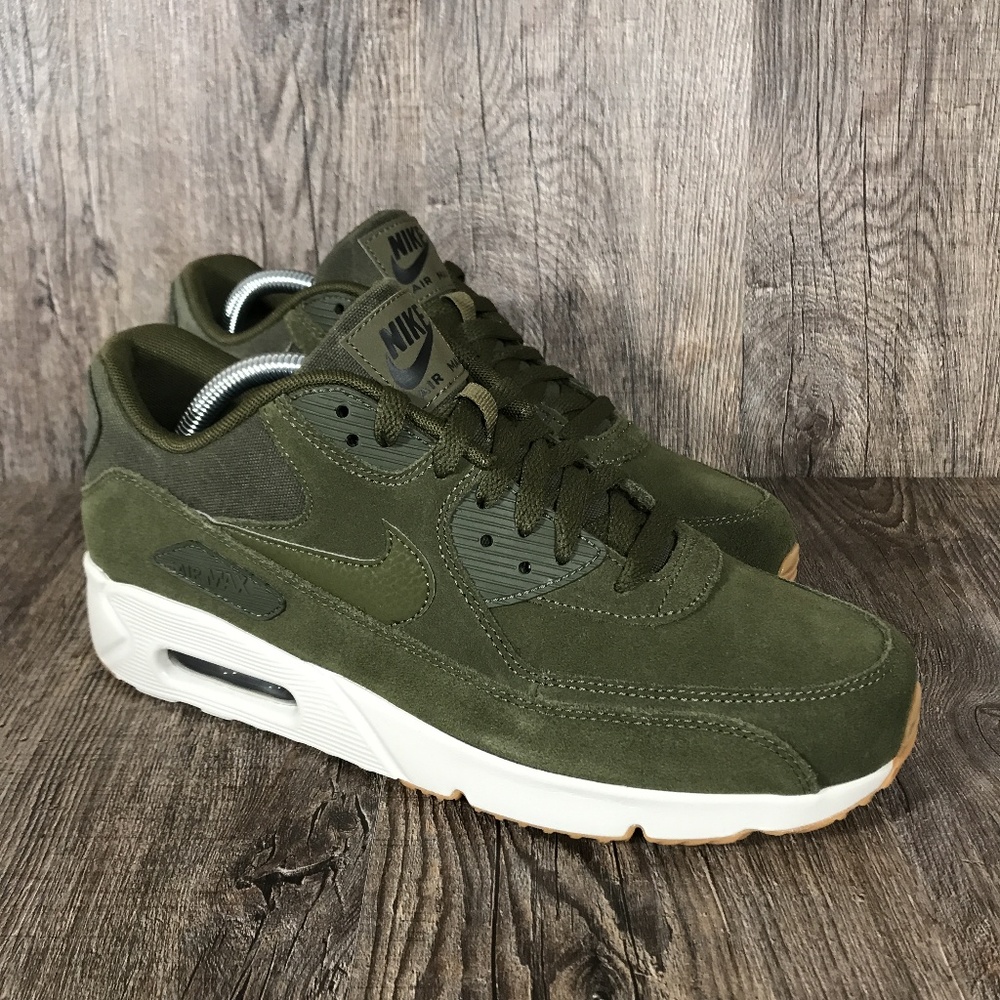 NEW Nike Air Max 90 Ultra 2.0 Leather Olive Canvas